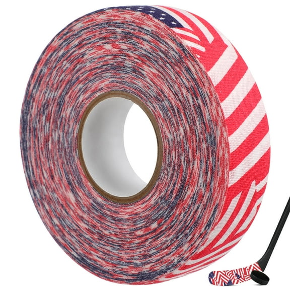 BEADCEST Banner Pattern Hockey Racket Tape 1 Roll 3.9in x 3.9in x 1in