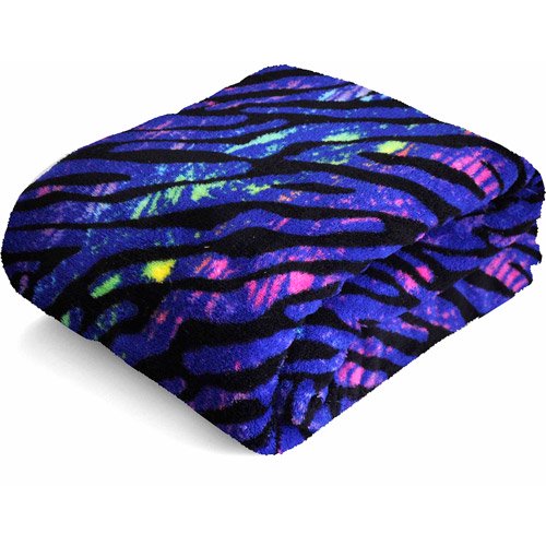 Mainstays Ms Mplush Throw Zebra Splash