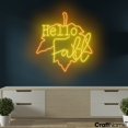 thumbnail image 2 of Craftnamesign Hello Fall Neon Light Up Sign Wall Art For Autumn Store Decoration, 2 of 5