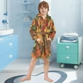 thumbnail image 5 of FORMRS Kids Bathrobe Unisex Hooded Robe Toddler Pajamas Sleepwear, Size 2-3T, Colorful Autumn Leaves, 5 of 7