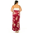 thumbnail image 7 of Women's Plus Size Printed High Waisted A-Line Maxi Skirt with Foldable Waistband - Relax, 7 of 7