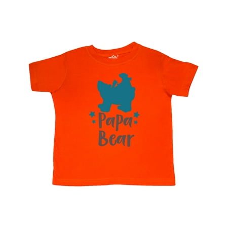 

Inktastic Papa Bear Bear Cub Father s Day - Blue Brown Gift Toddler Boy or Toddler Girl T-Shirt