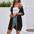 thumbnail image 5 of Posijego Women's Cover-Up Cardigan Short Sleeve Button down Long Cardigans Summer Beach Lightweight Open Front Outwear, 5 of 8