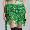thumbnail image 5 of DHFJKG Womens Skirts Low Rise Glitter Sparkly Sequins Tassels Mini Skirt Belly Dance Carnival Performence Wear Trendy Skirt, 5 of 5