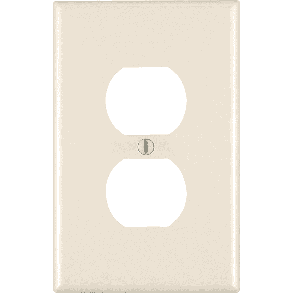 Leviton 1-Gang, 1-Duplex Midway Nylon Wallplate Light Almond PJ8-T