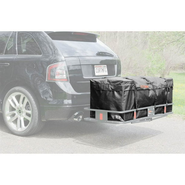 CURT 18210 Cargo Bag Compatible With Cargo Carriers 56 Inch Length x 18 Inch Width x 21 Inch Height 9 1 2 to 11 1 2 Cubic Foot Capacity Waterproof Black Walmart