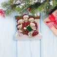 thumbnail image 2 of Decoraciones de Árbol de Navidad Personalizado Familia Bebé Lectura Colgante Conmemorativo, Bucle de Metal para Bolso de Coche Sala de Estar Árbol Puerta Pared Corona Patio, Escribir Nombre Y Mensaje, 2 of 5