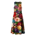 thumbnail image 7 of HBYJLZYG Women's Sleeveless V Neck Floral Maxi Dress with Pockets, Loose Fit Casual Boho Summer Long Dress for Vacation Beach and Daily Wear, 7 of 7