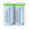 Maximalpower RCR123A Battery 600mAh Lithium-ion Rechargeable Batteries (2 Batteries)