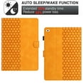 thumbnail image 5 of Case for iPad 5th/6th/9.7 2017/2018, Embossed PU Leather Cover Flip with Smart Auto Wake / Sleep Stand Function Pencil Holder and Card Slots & Footgrip for iPad 5th/6th/9.7 2017/2018 Case, Yellow, 5 of 5