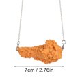 thumbnail image 4 of Fried Chickens Pendant Necklace Funny Creative Resin Food Chicken Legs Wing Link Chain Necklace, 4 of 4