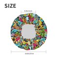thumbnail image 6 of Kdxio Color Summer Print Shower Cap for Women,Elastic and Reusable,Double Waterproof Layers Bathing Hat, 6 of 9
