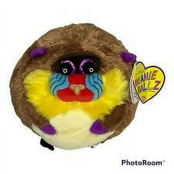 Ty Beanie Ballz - CHARLIE Baboon (Glittery Eyes) 5" Plush