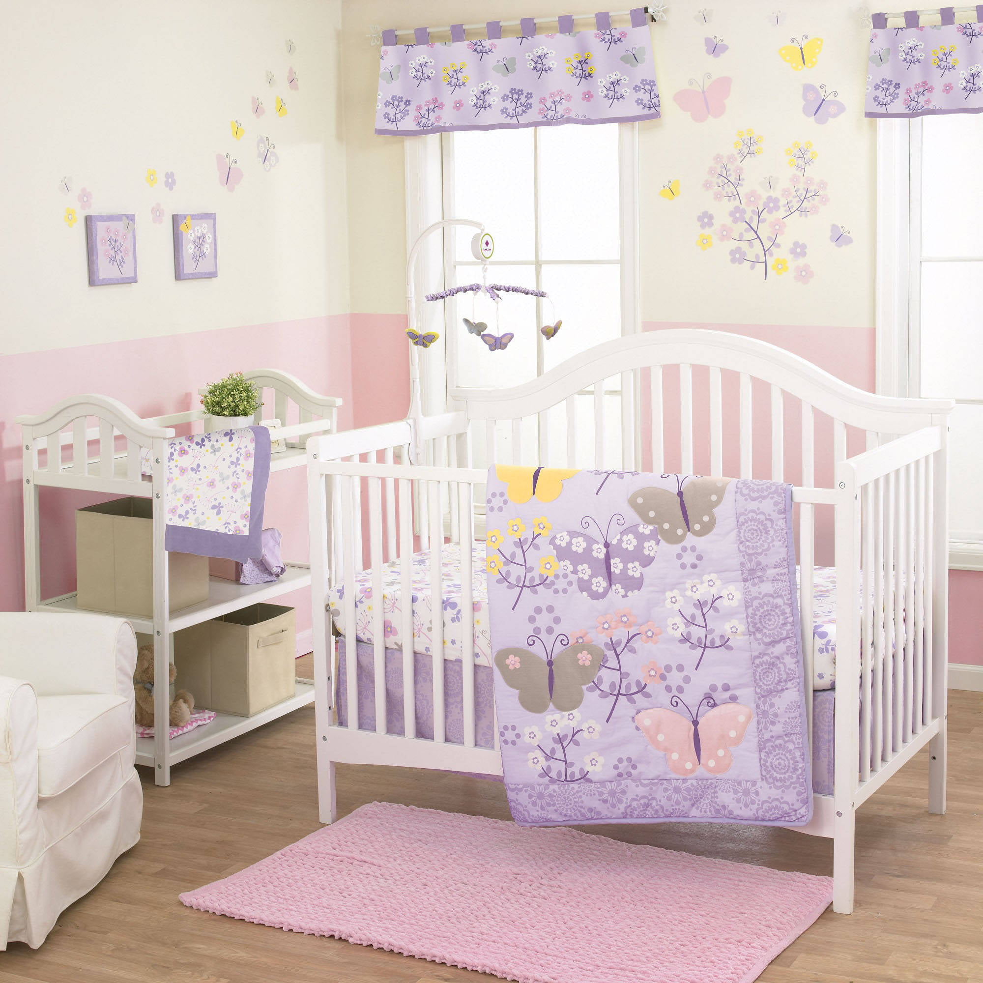 Lulu 3Piece Girl Crib Bedding Set