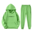 thumbnail image 3 of WOYY Tween Girls Outfits California Print Fleece Hoodie Joggers Sweatsuit, Sizes 11-12, 3 of 3