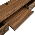 thumbnail image 5 of Modway Merit 60" Modern Wood Wall-Mount Design Office Desk in Walnut, 5 of 7