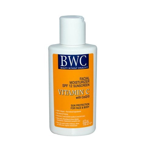 Beauty Without Cruelty Facial Moisturizer SPF 12 Sunscreen Vitamin C with CoQ10 4 fl oz