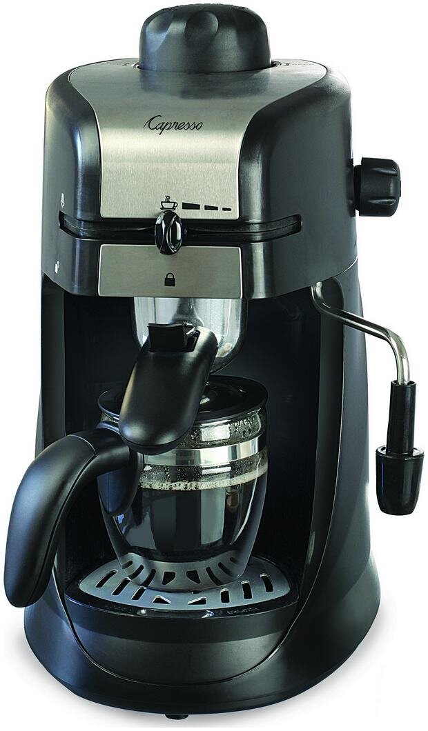 Capresso Steam Pro Espresso & Cappuccino Machine 4 Cup Glass Carafe