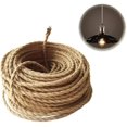 thumbnail image 1 of Retro Cloth Electrical Wire Twisted Braided Hemp Rope Cable 2 Cores (2x0.75mm) For Hanging Lamp Accessories 5m, 1 of 4