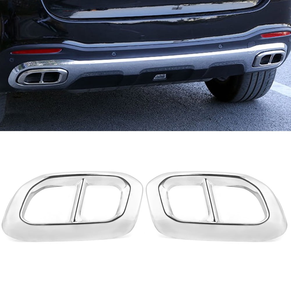 Dilwe Cadre De Garniture D'embout D'échappement 2 Pièces 4 Sorties