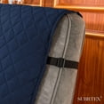 thumbnail image 6 of Subrtex Sofa Microfiber/Fabric Reversible Slipcover, Navy, 6 of 8