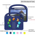 thumbnail image 3 of ELEHOLD Case for iPad Pro 11 2022/2021/2020/2018, Fun Animal Design EVA Durable Case with Handle & Stand & Strap, Easy Carry for Children,Navyblue, 3 of 9