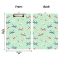 thumbnail image 3 of ALAZA Plastic Clipboard A4 Letter Size Decorative Clipboards for Students Women Men 9" x 12.5" Airplane Retro Green, 3 of 6