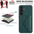 thumbnail image 3 of for Samsung Galaxy S24 Plus Slim Case with Card Holders and Strap for Women, Samsung Galaxy S24 Plus Phone Case Wallet PU Leather Kickstand RFID Blocking Flip Shockproof Wallet Case - Green, 3 of 11