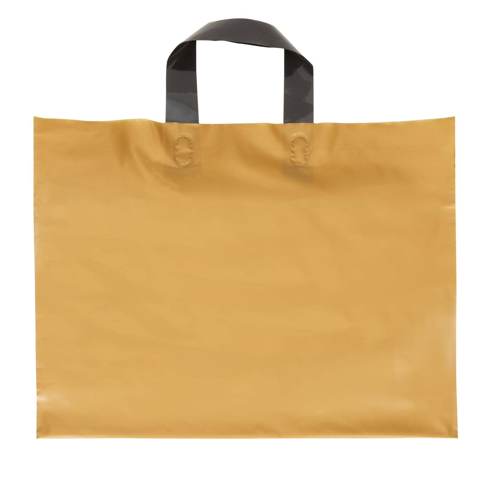 Poly Loop Handle Shopper Plastic Retail Boutique Shopping Bag (Thank You) - 16 in. x 6 in. x 12 in. - 2.5 Mil