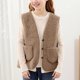 thumbnail image 4 of Cowsor Toddler Girls Boys Fleece Vest Kids V-Neck Vest Jacket Lightweight Sleevless Fall Winter Warm Outerwear, 4 of 6