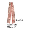 thumbnail image 2 of INSPIRE CHIC Women's Skinny Scarf Polka Dots Neck Wraps Ribbon Hairband Neckerchief Khaki Cross Grain, 2 of 5