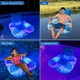 thumbnail image 4 of Inflatable Pool Floats Chair with Color Changing Light, Button Battery Powered Water Floats with Cup Holder,Beach Float Pool Sofa, Pool Raft Lounge Pool Floats for Adult, 4 of 8