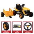 thumbnail image 4 of Tractor Montable Electrico para Niños Control Remoto Luz Led 12v - Amarillo, 4 of 8