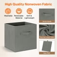 thumbnail image 2 of Behome 6 Pack Collapsible Storage Bins, 11.8” Fabric Foldable Bins for Organization, Cube Basket Bin for Clothes, Toys, Books, Gray, 2 of 6