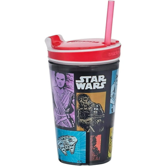 Snackeez Jr -  2-in-1 Snack & Drink Cup Drinkware Star Wars 7 Movie Edition As seen on tv (Collage Cup)