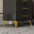 thumbnail image 6 of WIAWG Nightstand with 3 Drawers, End Side Table for Bedroom Living Room, Black, 6 of 7