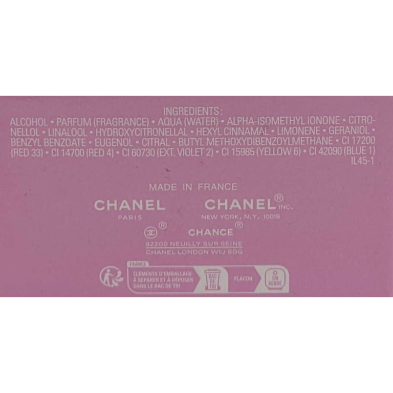 CHANEL Chance Eau Tendre, 3.4 oz EDT Spray, Fragrance for Women
