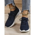 thumbnail image 6 of White Sneakers for Women Lace Up Shoes Wide Width Running Athletic Shoes Comfort Trainers Non Slip Royal Blue 5.5, 6 of 8