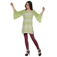 thumbnail image 3 of Moomaya Kimono Sleeve Mini Kurta Summer Tunic Printed Short Kurtis For Women, 3 of 5