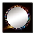 thumbnail image 2 of Designart "Circular Golden Infinity Grid I" Fractals Square Mirror For Wall Decor - Large Blue Square Printed Wall Mirror Art - Square Transitional Mirror - Wall Mounted Square Large Mirror, 2 of 5