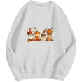 thumbnail image 4 of WFJCJPAF 2025 New Thanksgiving Women'S Thanksgiving Tops and Sweaters,Women's Round Neck Printed Long Sleeve Hoodless Sweatshirts Top,Thanksgiving Tops for Women - White S, 4 of 4