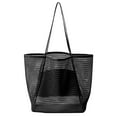 thumbnail image 2 of GFHFHITJ Mesh Beach Bag Rainproof Sandproof - Large Foldable Tote Pool Bag For Women Vacation Essential Beach Accessories, 2 of 6