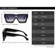thumbnail image 4 of C1)Sunglasses Sunglasses Men's and Women's European and American Fashion Trend Sunglasses Oversized Square Bold Frame, 4 of 5