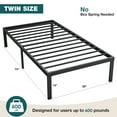 thumbnail image 2 of GIANNA Twin Size 14-inch Metal Platform Bed Frame with Under-Bed Storage, Sturdy Steel Construction, No Box Spring Required, 2 of 5