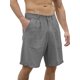 thumbnail image 3 of Lucakuins - Pantalones cortos de lino y algodón para hombre, informales, de corte clásico, con cordón frontal plano, pantalones cortos de playa de verano con bolsillos Lucakuins moda, 3 of 5