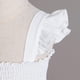 thumbnail image 4 of Vestido JEELLIGULAR 2T blanco con botones con volantes para niños pequeños, verano, 4 of 5