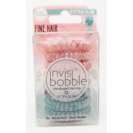Invisibobble Original Traceless Extra Slim Spiral Hair Ties - Marbelous - 8pk