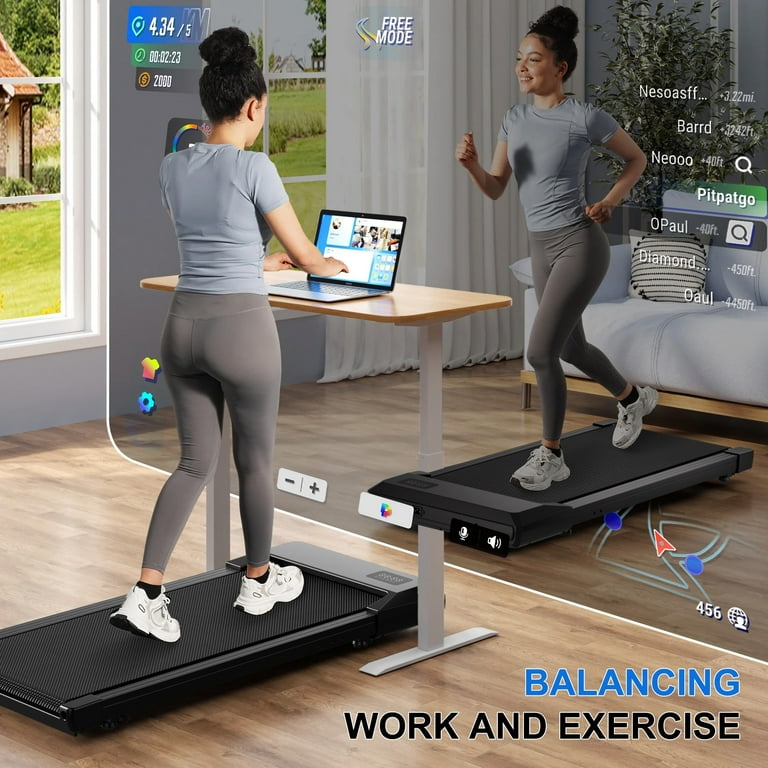 MJWW Walking Pad Treadmill with Remote Control, Under Desk Compact