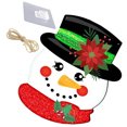 thumbnail image 4 of Christmas Door Sign Farmhouse Hanging Plaque Cartoon Snowman Style Hanging Sign, 4 of 8