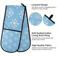thumbnail image 2 of Yayeee Double Oven Mitt Kitchen Heat Resistant Baking 35" x7" Quilted Glove, Snowflake Pattern, 2 of 6